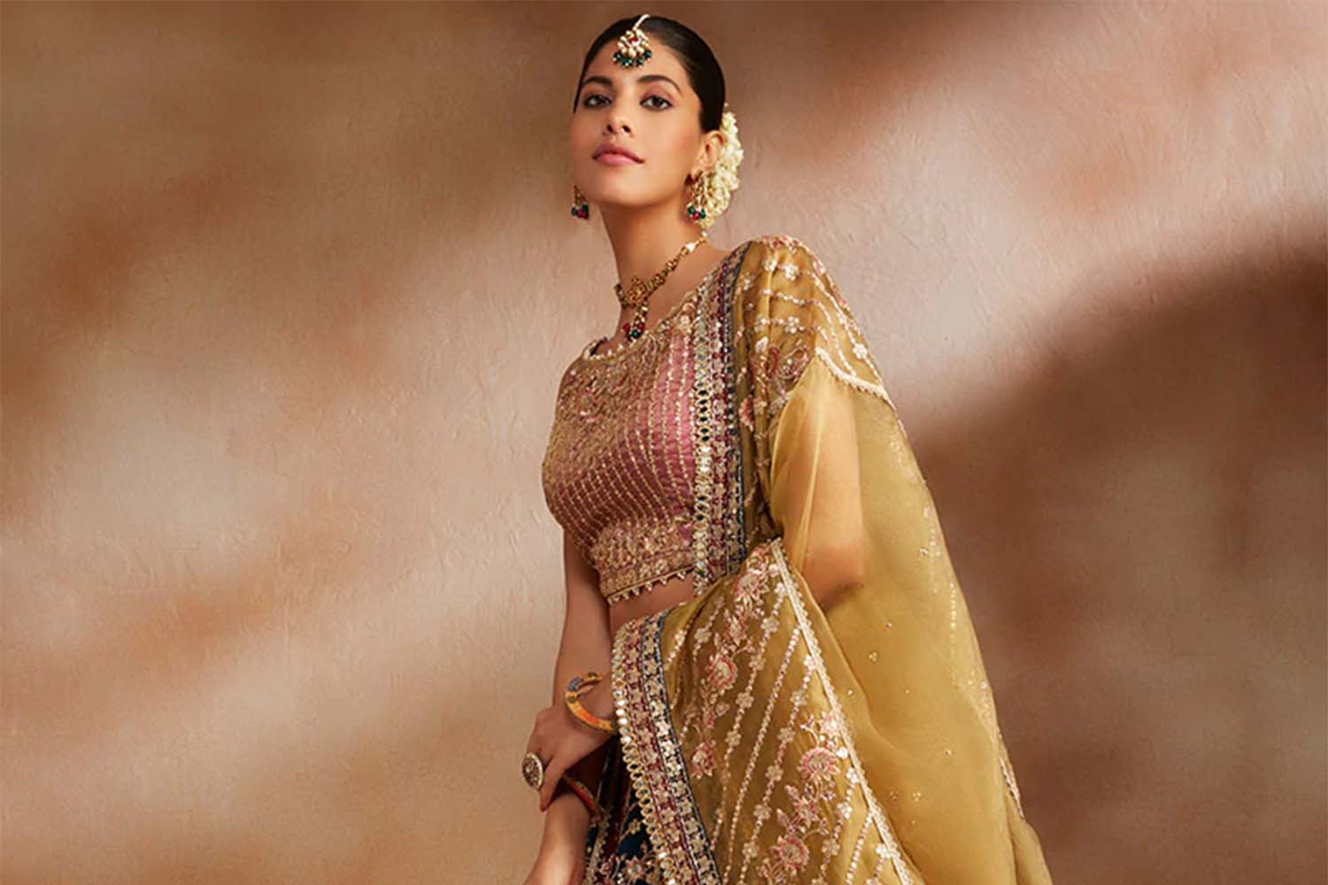 Luxury Designer Pure Silk Bridal Lehenga Choli For Women India