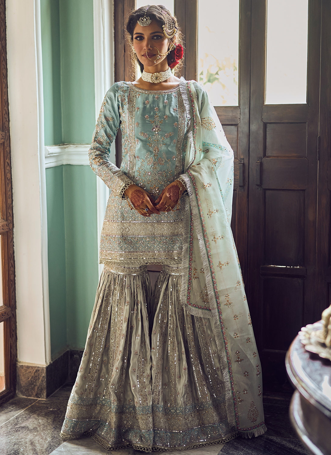 Grey gharara outlet