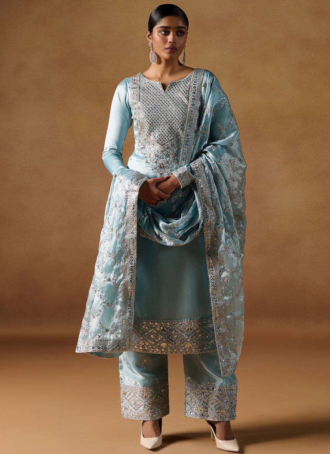 Punjabi palazzo suit hotsell