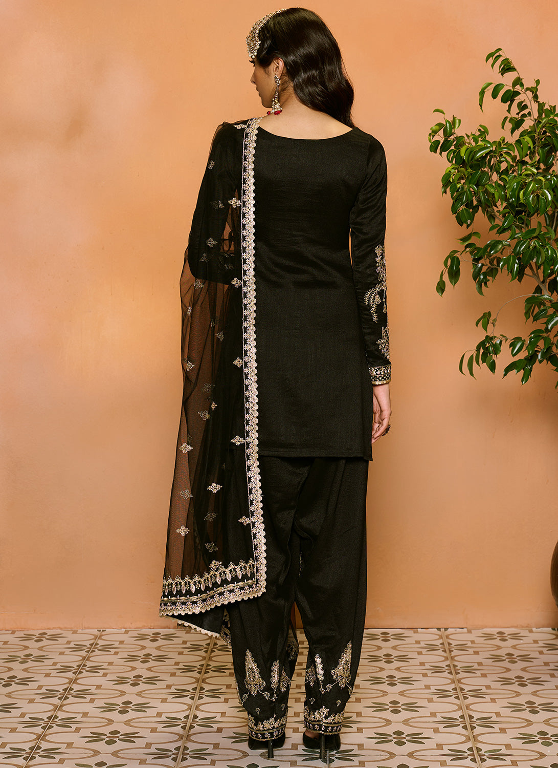 All black punjabi suit hotsell