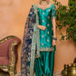 Teal Green Embroidered Patiala Suit