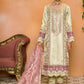 Light Green and Purple Embroidered Straight Suit