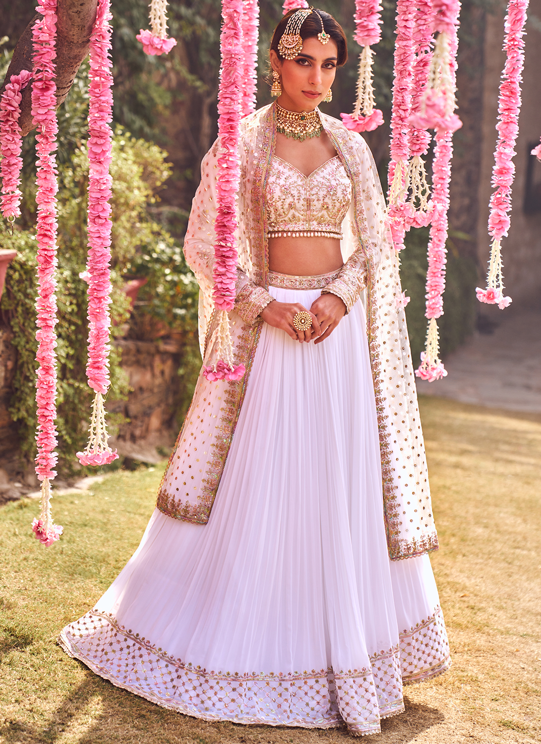 Luxury Bridal Brown Pink Wedding Lehenga Choli Online India USA UK – Sunasa