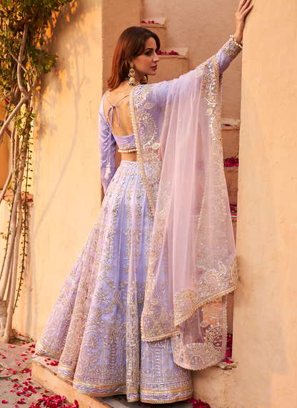 Periwinkle Embroidered Lehenga