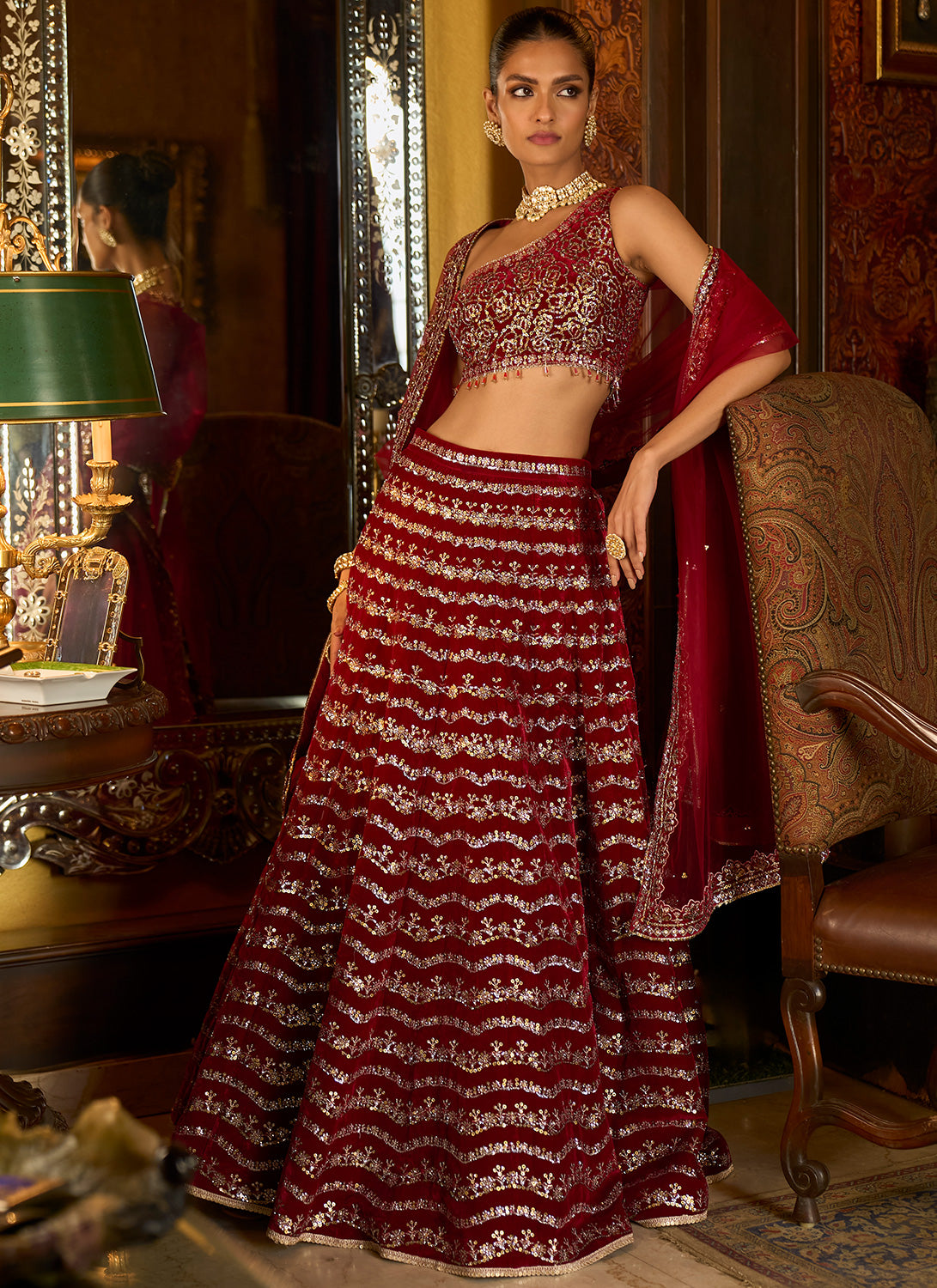 Make Your Contrast Maroon Lehenga Pop with These Numerous Blouse Color  Choices - Ethnic Plus