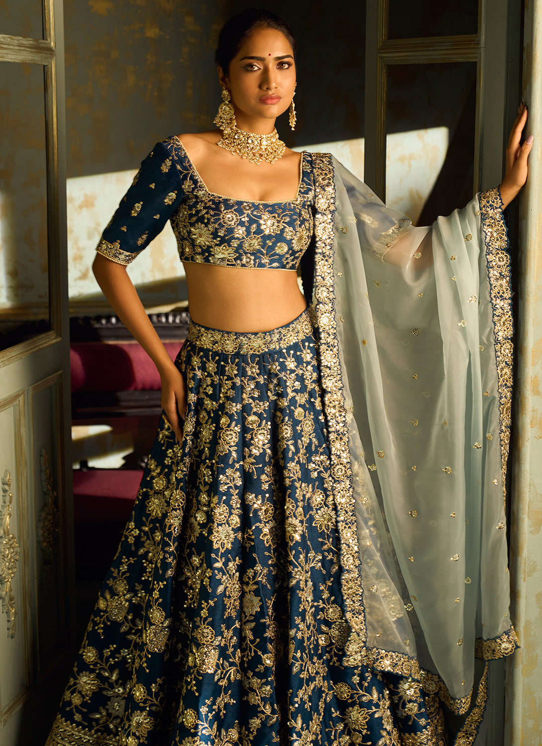 Janhvi Kapoor, Isha Ambani show you how to wear mirror work lehengas |  Vogue India