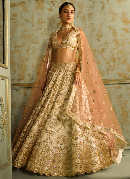 White Embroidered Lehenga