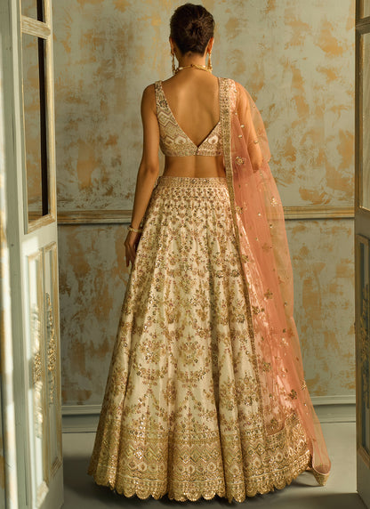 White Embroidered Lehenga