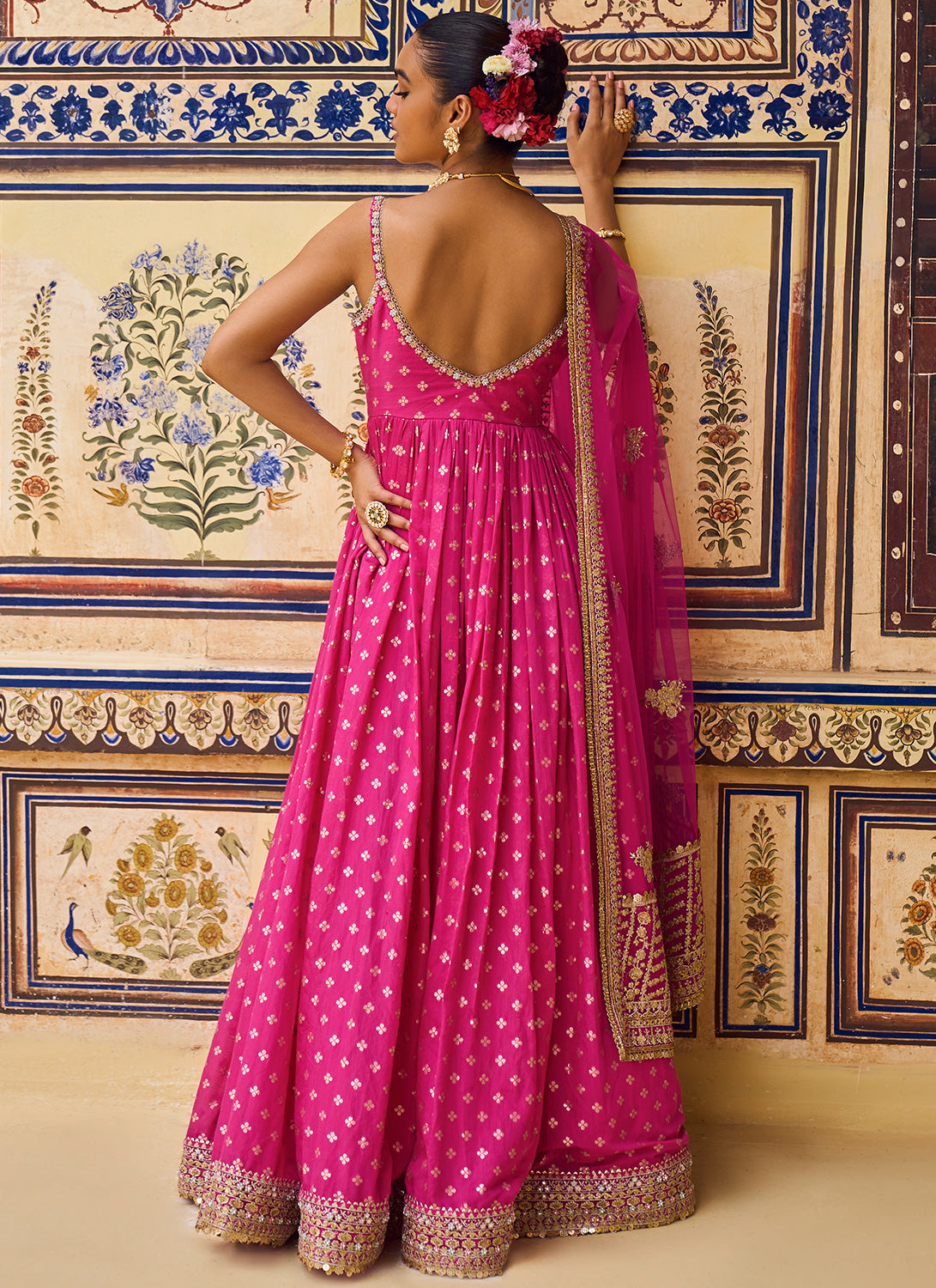 Pink Mauve Designer Heavy Embroidered Lehenga Style Anarkali Suit | Saira's  Boutique