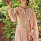 Soft Peach Embroidered Cotton Straight Suit
