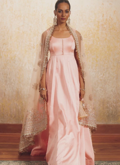 Blush Pink Embroidered Anarkali