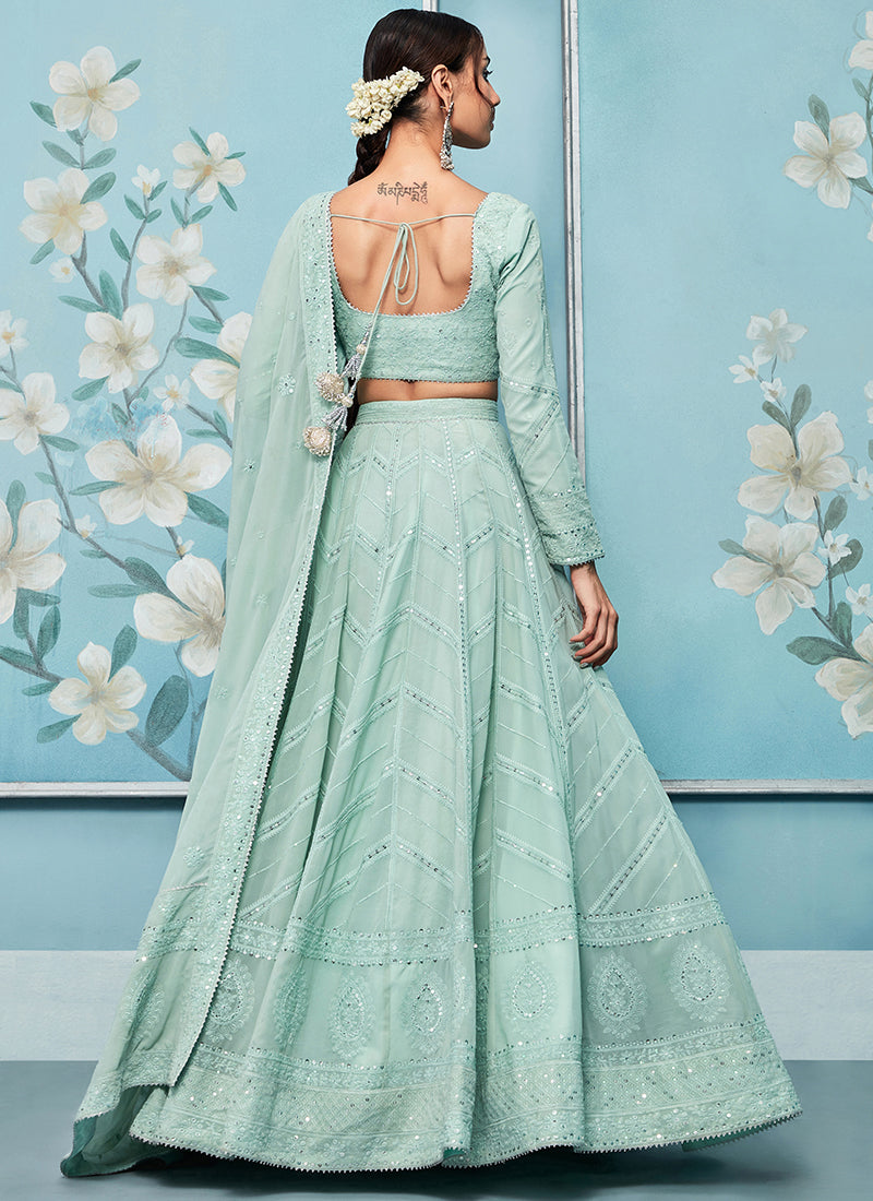 Mint Green Lehengas to Make 'em go Green with Envy! | Kerala engagement  dress, Bridal lehenga shopping, Green bridal lehenga