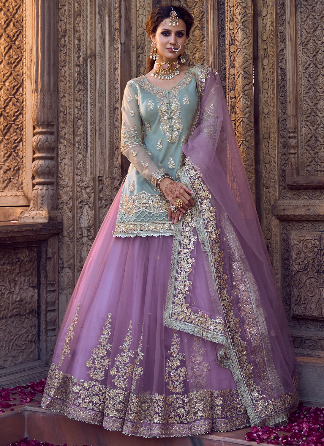 Purple Lehenga Suit high quality Indian Designer Kurta Suit Ready to Wear Lehenga Suit Wedding Lehenga Suit With Jacket