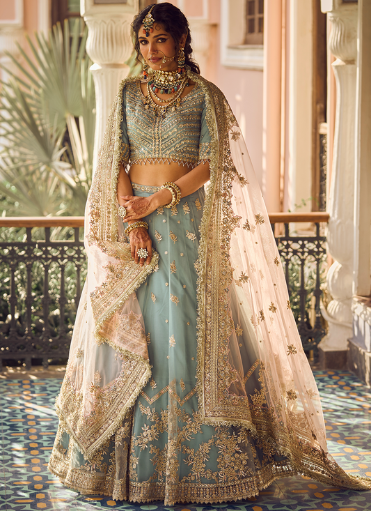 Bridal Indian Designer Lehenga Choli with Embroidery work Wedding