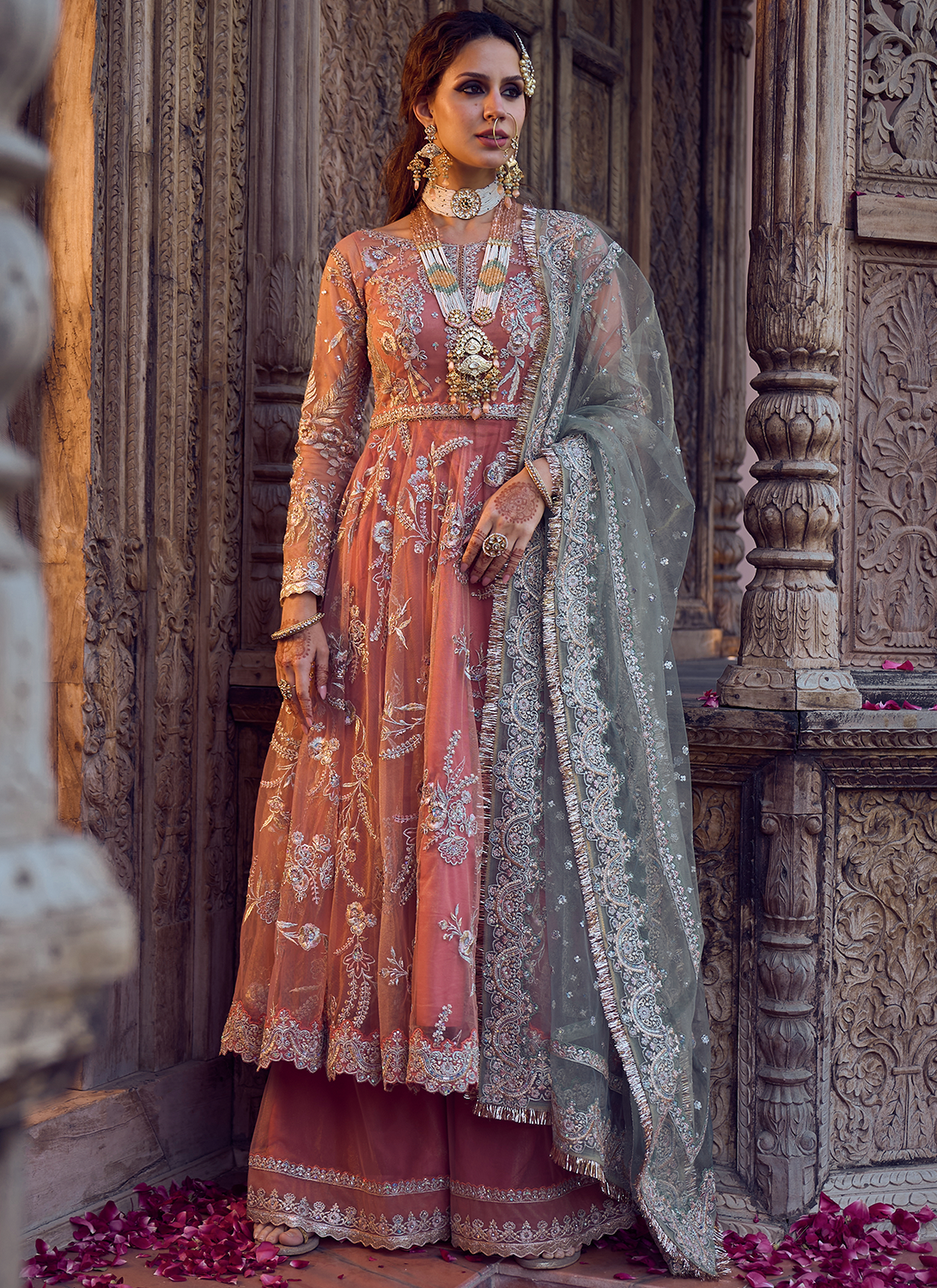 Glossy Pink Heenaz Designer Palazzo Pant Style Designer Salwar Suit - Dial  N Fashion