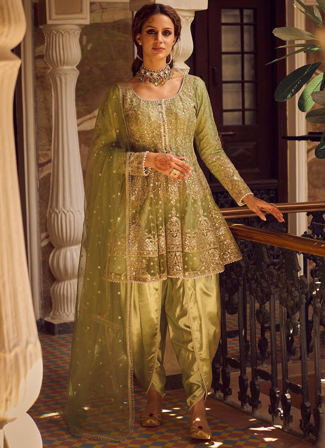 Punjabi Dress | Punjabi Suit Design | Golden Suit - Fashion Doctorz