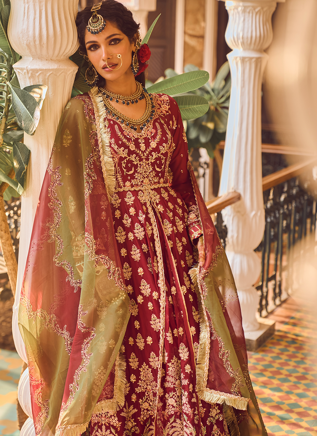 Lucknowi Anarkali Lehenga Suit – FashionVibes
