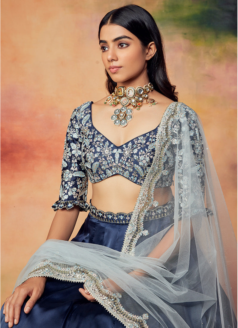 blue lehenga blouse designs – Page 22 – Joshindia