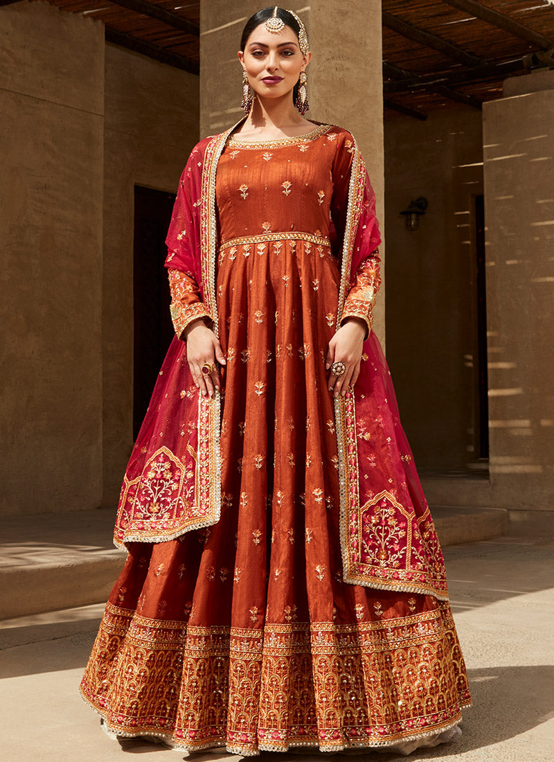 Colour anarkali sale