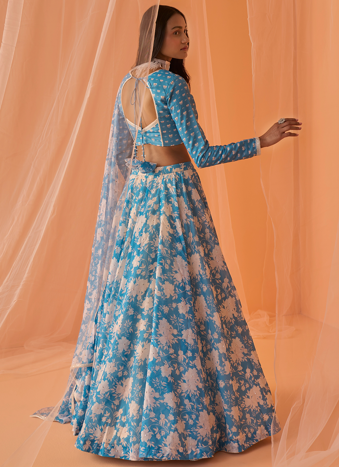Indian Sky Blue Ruffle Lehenga Choli, Designer Lehegna Choli, Floral Lehenga  for Women, Salwar Kameez Suits - Etsy | Designer lehenga choli, Bridal  lehenga red, Designer dresses indian