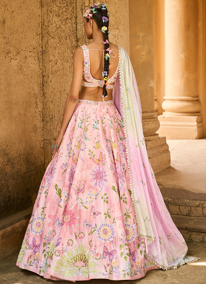 Exclusive Function Wear Organza Fabric Lehenga In Peach Color | Designer  lehenga choli, Bridal lehenga choli, Lehenga choli